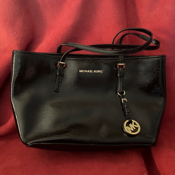 Small MK Shiny Leather Tote - Picture 1 of 8